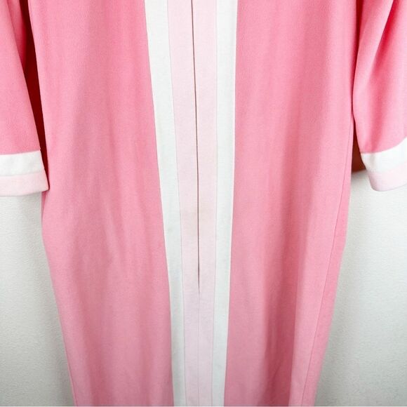 Vanity Fair House Coat Robe 60s/70s Size 12 Orange Striped Zipper Night gown - Picture 3 of 7